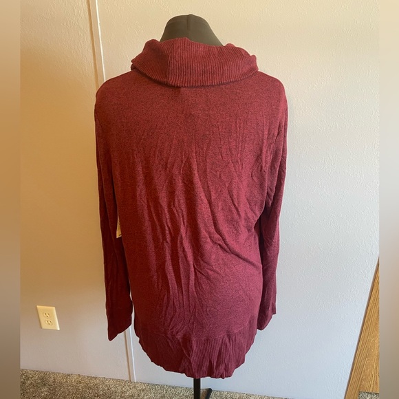 New Burgundy Cowl Neck Sweater - Picture 2 of 4